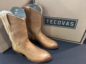 NEW Tecovas The Cartwright Cowboy Boots Desert Bovine Size 9.5 EE NIB - Picture 1 of 9