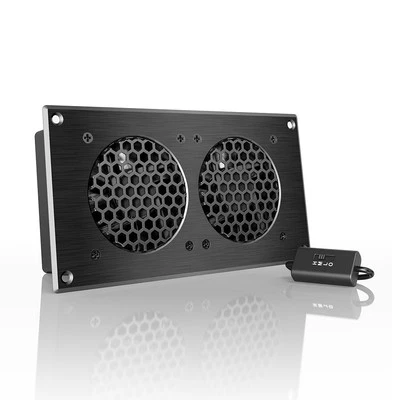 AIRPLATE S5, Quiet Cabinet Fan 8" for Home Theater AV Amplifier Media Cooling - Image 1 of 4