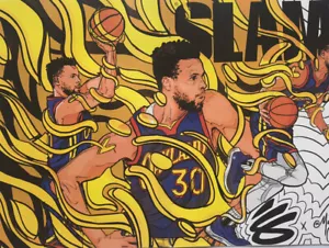 Revista completa Steph Curry 2021 Slam arte callejero portada Golden Warriors - Imagen 1 de 12