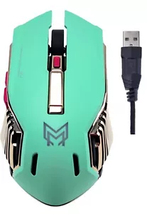 Gaming Mouse Mechanical GM88A Wired RGB Flowing Backlit light - Light Mint - Picture 1 of 4