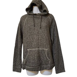 Derek Heart Damen Pullover Hoodie Sweater Größe L grau hoher Crossover-Ausschnitt - Bild 1 von 9