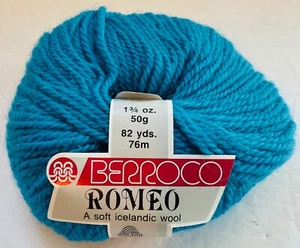 Berroco Romeo Yarn Unit Of 1 Turquois Blue Icelandic Wool New Vintage - Picture 1 of 4