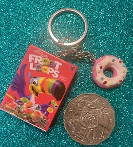 Froot Loops Breakfast Cereal Packet Key Chain Featuring Toucan Sam - Free Post - Picture 1 of 4