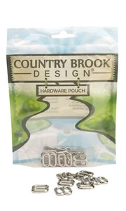 50 - Country Brook Design® 1/2 Inch Metal Round Wide-Mouth Triglide Slides - Picture 1 of 3
