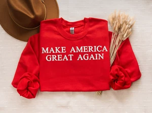 Sudadera con capucha make america great again maga Bordada 2024 CHAQUETA TRUMP - Imagen 1 de 2