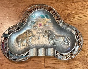 Bandeja de cenizas metálicas vintage de los años 50 del zoológico de San Diego recuerdo hecha en Japón - Imagen 1 de 9
