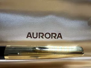 🔴 AURORA penna stilografica 98 cappuccio a righe pennino ORO M vintage A - Imagen 1 de 15