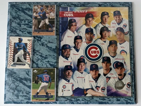 Chicago Cubs 2003 Plaque 11X14 with team photo Bellhorn Sosa Clement Cards Cover