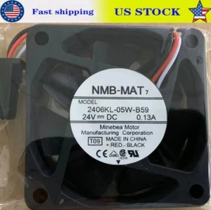 1PCS NEW NMB 2406KL-05W-B59 DC 24V 0.13A 60*60*15mm 3pin Cooling Fan Fast ship - Picture 1 of 2