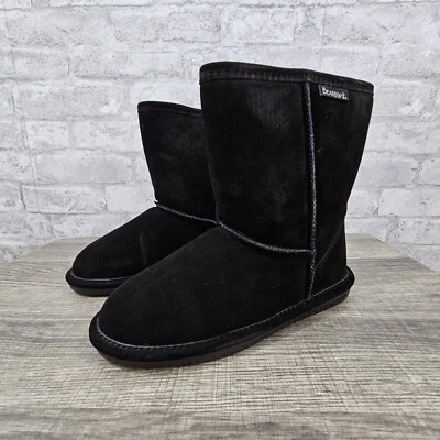 Bearpaw Winter Boots Youth Size 5 Black Emma Suede Wool Blend - Image 1 of 4