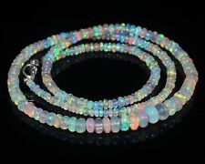Natural Ethiopian Opal Beads Necklace Welo Opal 16" Inch Strand Smooth