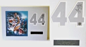 HOF George Gervin Spurs Autographed Jersey # 18 x 24 Display w/ Photo COA - Picture 1 of 2
