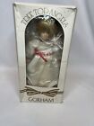 Vintage 1985 Gorham Victorian Tree Topper Angel Christmas  White Dress Lace