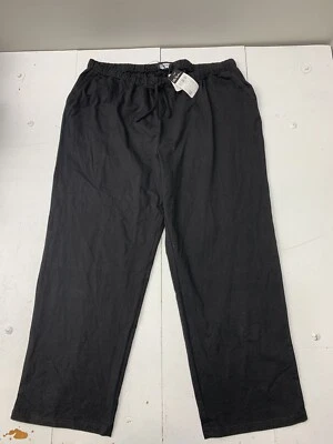 Calça de moletom Ulla Popken feminina preta tamanho 24/26 - Imagem 1 de 4