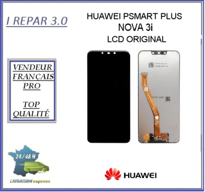 Ecran Huawei Psmart plus / nova3i Noir Lcd avec Vitre tactile