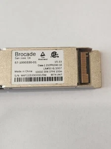 Original Brocade 57-1000330-01 CFP4 100GBASE-SR4 100m OM4 MMF MPO12 - Bild 1 von 19