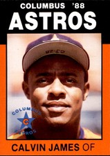1988 Columbus Astros Best #26 Calvin James Miami, Carol City Florida FL Card