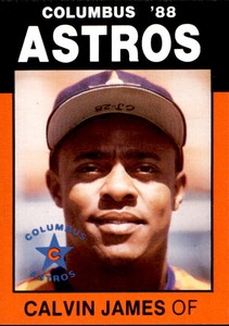 1988 Columbus Astros Best #26 Calvin James Miami, Carol City Florida FL Card