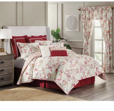 NIP Rose Tree Islamorada Floral Queen Comforter Bedskirt & Shams Set 4pc - Image 1 of 4