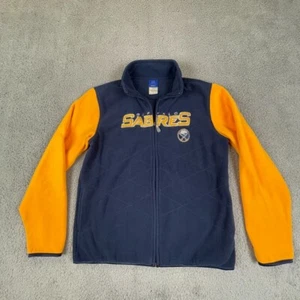 Buffalo Sabres Jacke Unisex L blau Fleece Full Zip SMALL FIT siehe Maße - Bild 1 von 11