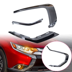 For 2016-20 Mitsubishi Outlander RH 3PCS Front Bumper Trim Molding Strip Chrome - Bild 1 von 9