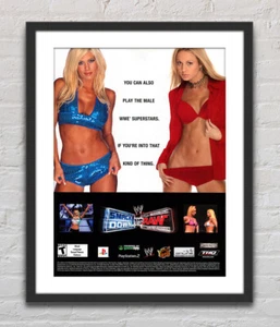 Póster publicitario de promoción brillante de Smack Down VS Raw Playstation 2 PS2 G2213 sin marco - Imagen 1 de 5