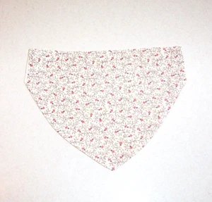 Collar Bandana Neck Scarf Cream with Floral Print Reversible X-Small Dog - Picture 1 of 2