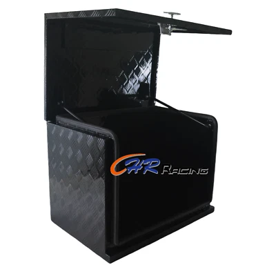 Black 30"x20"x22" Aluminum Truck Pickup Trailer Storage Tool Box w/Lock+Key - Image 1 of 4