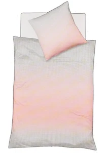 Fleuresse Professional Bettwäsche 155 x 220 Mako Satin Baumwolle Lachs Rosa Grau
