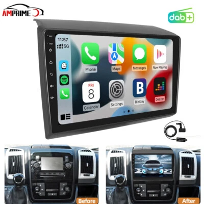 AMPRIME Radio Coche DAB+ Android 13 Carplay Para Citroen Jumper Fiat Ducato Peugeot Boxer