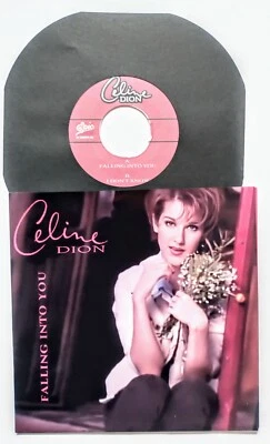 CELINE DION FALLING INTO YOU 7" UK JUKEBOX VINYL 45 FREE CUSTOM PIC SLEEVE - Image 1 of 4