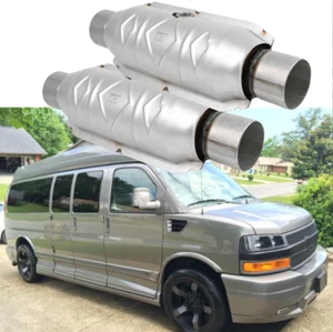 2PCS 2.5" Inlet/Outlet Catalytic Converter EPA For Chevrolet Express 1500 - Bild 1 von 13