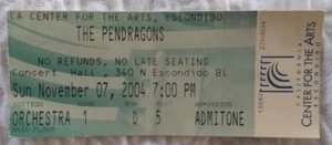 Boleto para espectáculo de magia The Pendragons 7 de noviembre de 2004, CA Center for the Arts Escondido - Imagen 1 de 2