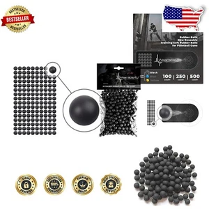 Cost-Effective .43 Cal Reusable Rubber Balls - 500 Rounds for Paintball Practice - Picture 1 of 6