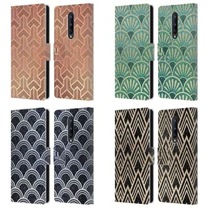 HEAD CASE TEXTURED ART DECO PATTERNS LEATHER BOOK WALLET CASE FOR ONEPLUS PHONES - Picture 1 of 10