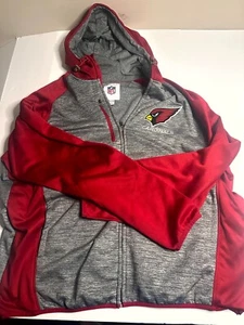 NFL Arizona Cardinals Football Jacket Men's 2XL Red Gray Long Sleeve Full Zip - Picture 1 of 5