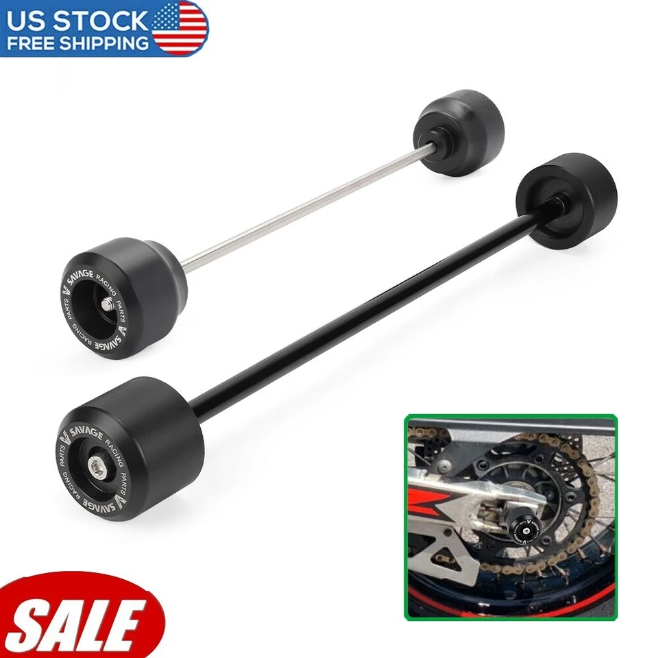 Deslizadores de horquilla de rueda delantera trasera protección basculante para SUZUKI DRZ400SM 2005-2023 Foto 1 de 4