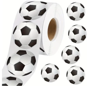 Soccer Ball Stickers 2.5cm 50/100pc Scrapbooking Kids Party Bag Craft Journal - Picture 1 of 3