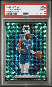2022 Panini Mosaic Jaden Hardy Green Swirl FOTL /5 RC #234 PSA 9 - Picture 1 of 2