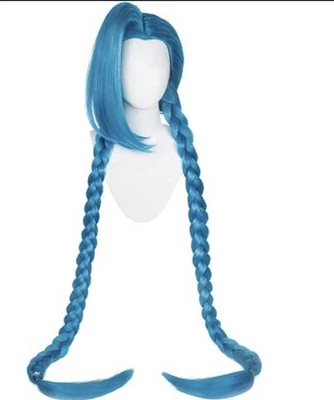 Para todos los fanáticos del cosplay o disfraz de Halloween venta bromas ala trenzada azul. Foto 1 de 4