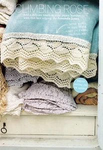 KNITTING PATTERN LACE EDGING FOR BLANKETS ETC DK SKM M8A - Picture 1 of 1