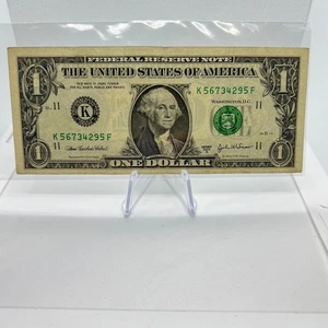 Error Note Mis Cut $1 Dollar Bill Series 2003A US Paper Currency (56734295) - Picture 1 of 3