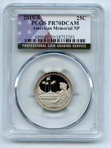 2019 S 25C Clad American Memorial Quarter PCGS PR70DCAM - Picture 1 of 1