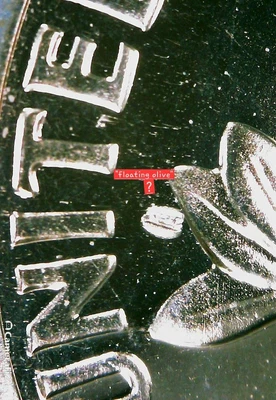 1970 S PROOF Roosevelt Dime Mint Error Struck Thru Rev. Toned Purple Obv.  - Image 1 of 4