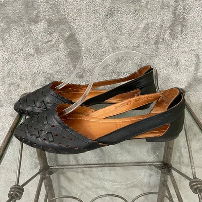 Spring Step DELORSE Shoes Black Leather Flats Sandals Women's 40/US 9 - Image 1 of 4