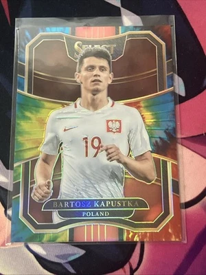 2017-18 Panini Select Soccer Bartosz Kapustka Poland Tie Dye Prizm # /30 No. 22 - Image 1 of 2