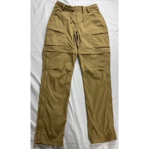 REI Co Op Convertible Hiking Pants Zip Off Legs Khaki Women Size 2 - Picture 1 of 11