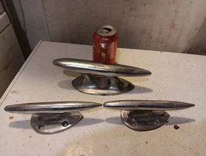 3 lega di ottone vintage? Tacchetti di aggancio siluro proiettile barca yacht circa 9 1/2" e 8" - Foto 1 di 24