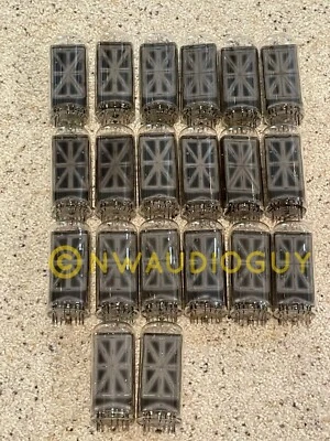 PAIR (qty 2) Burroughs B-7971 Nixie Tubes - Rare Pin Top Version - Image 1 of 4