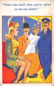CPA THEME FEMME NU / ILLUSTRATEUR HUMORISTIQUE / FEMME EN DESSOUS DENUDEE - Picture 1 of 1